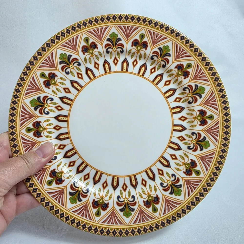 ONE Queens Imari Salad Plate Diamond Border with Floral Arches
